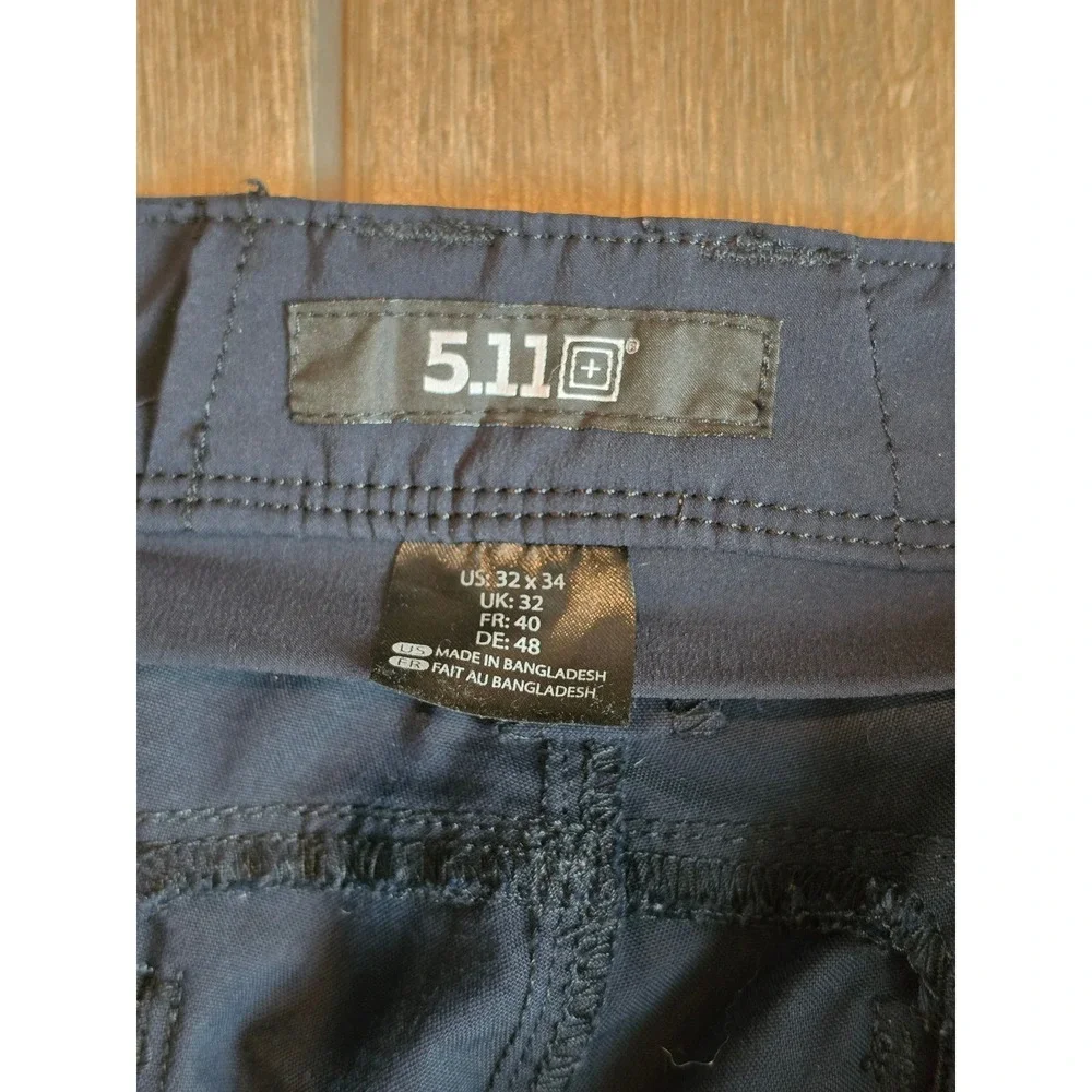 5.11 Tactical Mens Black Cargo Pants Straight Leg 32x34 Outdoor Work Trousers